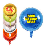 Aspire 18 inch Round Shaped Foil Balloons, Customizable Self-sealing Aluminum Balloons for Girls Boys Kids Birthday Party Baby Shower Wedding Engagement Propose Marriage Ceremony Decoration