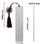 Muka Customized Bookmark Stainless Steel Laser Engraved Bookmark with Tassel, Add Your Own Design
