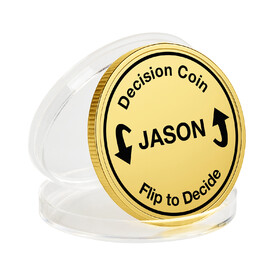 Aspire Personalized Challenge Coin, Laser Engraved Decision Coin, Couples Flip Coin 40 mm with Acrylic Protection Box