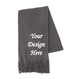 TOPTIE Custom Scarf, Personalized Scarf for Men and Women, Custom Embroidered Scarf with Logo