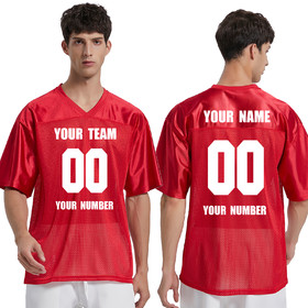 TOPTIE Custom Football Jerseys for Men, Personalized Team Uniforms Add Team Name, Number, Replica Football Jerseys