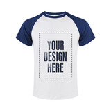 TOPTIE Custom Raglan T-shirt, Personalized Varsity Tee, Athletic Workout Shirt