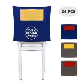 Muka 24 Packs Personalised Seat Sack Sets, Whole Set Chair Pockets, Chair Back Organizers