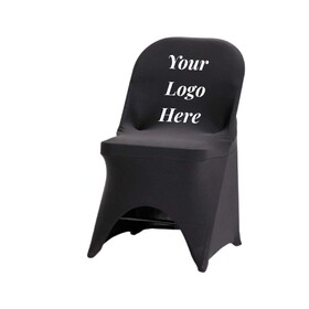 Muka Custom Folding Chair Covers, Personalized Stretch Spandex Banquet Chair Cover for Wedding Event Party