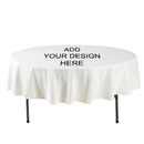 Muka Custom Embroidered Round Tablecloth, Waterproof Table Cover for Restaurant