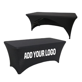 Muka Custom Spandex Table Cover Open Back, Personalized Table Cover for Classroom, Stretch Spandex Tablecloth