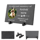 Muka Custom Pet Tombstone Limestone, Pet Memorial Stones with Photo, Pet Grave Marker In Memory of Pet, Dog, Cat, Bird
