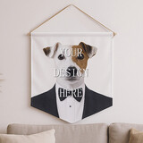 Muka Custom Pet Photo Pennant, Personalized Canvas with Pet Portrait, Digital Print Art Deco Banner