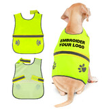 Muka Embroidered Dog Reflective Vest, Pet Safety Vest Waterproof Jacket for Puppy, Add Your Design