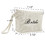 Muka Bride Makeup Bag 7-1/2" x 4-1/4" for Bridal Shower Gift, Wedding Cosmetic Canvas Bag