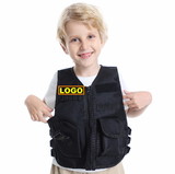 TopTie Custom Kids Tactical Vest Adjustable Military Soldier Style for Role Play Outdoor Training Game Airsoft Club Bulk sale