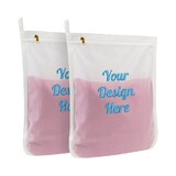 Muka 2Pcs Custom Embroidered Mesh Laundry Bag for Delicates, Fine Mesh Laundry Bag with Metal Zipper with Hanging Loop