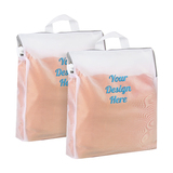 Muka 2 Pack Custom Embroidered Mesh Laundry Bag with Handles, Side Widening, Large Opening with Zipper