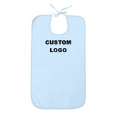 Muka Custom Adult Bibs Embroidered Logo Machine Washable Absorbent Terry Drool Towels for Elderly Patient Special Needs