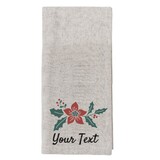 Muka Custom Dish Towels Cotton Linen Tea Towel with Hanging Ring Quick-Drying