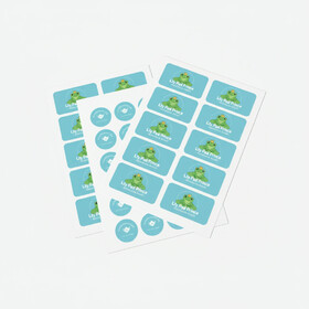 Muka Custom White Paper Sticker Sheet, Rounded Rectangle Sticker