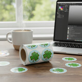 Muka Custom Die-Cut Sticker Rolls, Vinyl Sticker, White