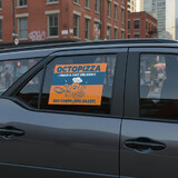 Muka Custom Clear Car Window Decals, Personalized Circle/Oval Car Stickers