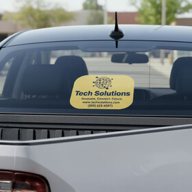 Muka Custom Perforated Car Window Decals, Personalized Circle/Oval Car Stickers