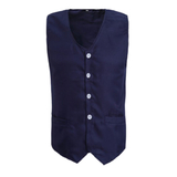 Custom Front Button Vest with Pockets, Unisex Volunteer Activity Vest