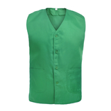 Vest For Supermarket Clerk Work Uniform Vests With Pockets & Front Button