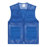 TOPTIE Custom Mesh Volunteer Vest Activity Team Uniform Supermarket Vest With Pocket