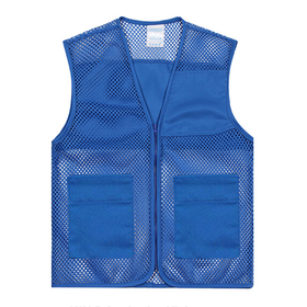 TOPTIE Adult Mesh Volunteer Vest Activity Team Uniform Supermarket Vest With Pocket
