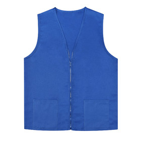 Adult Volunteer Uniform Vest Polyester Zipper Supermarket Activity Vest
