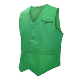 Custom Uniform Unisex Button Vest For Supermarket Clerk Volunteer