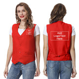 TOPTIE Custom Uniform Unisex Button Vest For Supermarket Clerk Volunteer