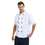 TOPTIE 3 Pack Custom Short Sleeve Chef Coats Personalized Heat Transfer & Embroidered Jackets