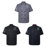 TOPTIE 3 Pack Custom Short Sleeve Chef Coats