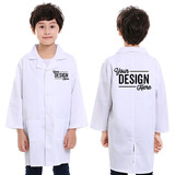 TOPTIE Custom Kid Lab Coat Scrubs Embroidered Printing Name Logo Doctors Nurses Halloween Costume School Scientists