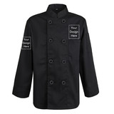 TOPTIE Custom Kids Chef Coat Cook Uniform Halloween Costume Embroidered Text Logo