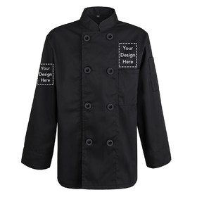 TOPTIE Custom Kids Chef Coat Cook Uniform Halloween Costume Embroidered Text Logo
