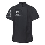 TOPTIE Custom Women's Short Sleeve Chef Coat Personalized Printed Your Text Logo
