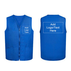 TOPTIE Custom Volunteer Work Vest Supermarket Apron Vests Embroidered Vests with Logo