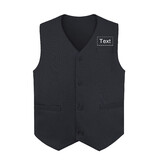 TOPTIE Custom Waiter Bartender Uniform Unisex Button Vest For Supermarket Clerk & Volunteer