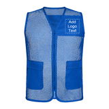 TOPTIE Custom Mesh Volunteer Vest Activity Team Uniform Supermarket Vest With Pocket