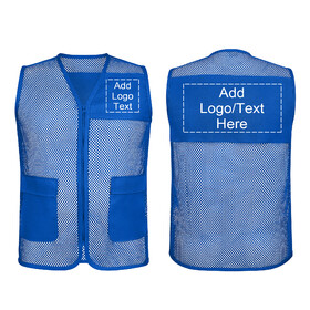 TOPTIE Custom Adult Mesh Vest Supermarket Staff Volunteer Uniform Vest Add logo