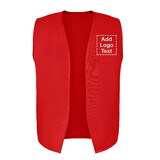 TOPTIE Custom Embroidered Volunteer Vest No Buttons Unisex Work Vest for Restaurant Supermarket Clerk Activity