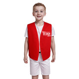 TOPTIE Custom No-Button Kid Vest for Child Volunteer Activities and Logo Imprint Party Costumes