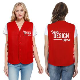 TOPTIE Custom Volunteer Vest Supermarket Cobbler Apron Vest Printed or Embroidered Your Logo