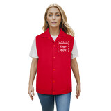 TOPTIE Custom Adult Uniform Volunteer Vest Printing Embroiderey Button Unisex Activity Vest with Pockets