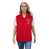 TOPTIE Custom Button Volunteer Vest Printing Embroiderey Outwear Activity Vest Supermarket No Pockets