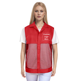 TOPTIE Custom Sleeveless Mesh Volunteer Vest Advertising Activity Vest No Pockets