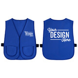 TOPTIE Adult Apron Vest with Contrasting Trim Volunteer Event Smock Personalized Add Your Logo