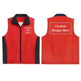 TOPTIE Custom Volunteer Zipper Work Vest Safari Volunteer Work Waistcoat Add Your Logo