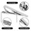 MUKA Custom 4PCS Tie Clip for Men Engraved Necktie Tie Bar Silver Tie Bar Pinch Clip 2.2", Price/4 pcs