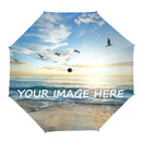 Custom Automatic Golf Umbrella, 56 Inch Personalized Design, Image Printed Stick Umbrellas